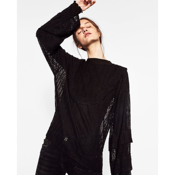 Zara Tops - NWOT Zara Size S Lace Victorian Top